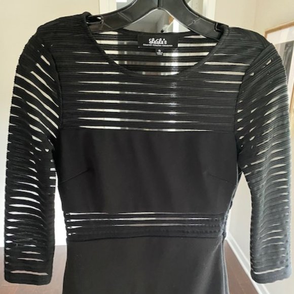 Perfect Mesh Black Bodycon Dress - Picture 3 of 4